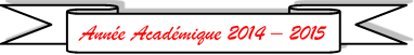 Année Académique 2014 – 2015

