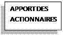 Zone de Texte: APPORT DES ACTIONNAIRES